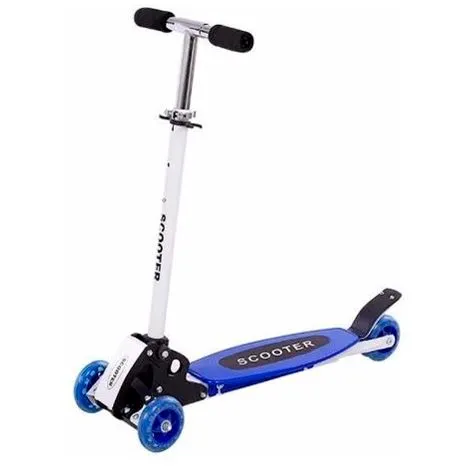 Scooter,patineta, Monopatín, Aluminio, Esqualizable Azul-Negro